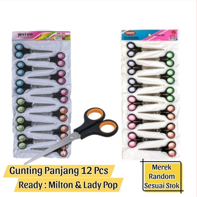 

NEW (12pc) GUNTING PANJANG MURAH 6 INCH STAINLESS STEEL TAJAM RBU