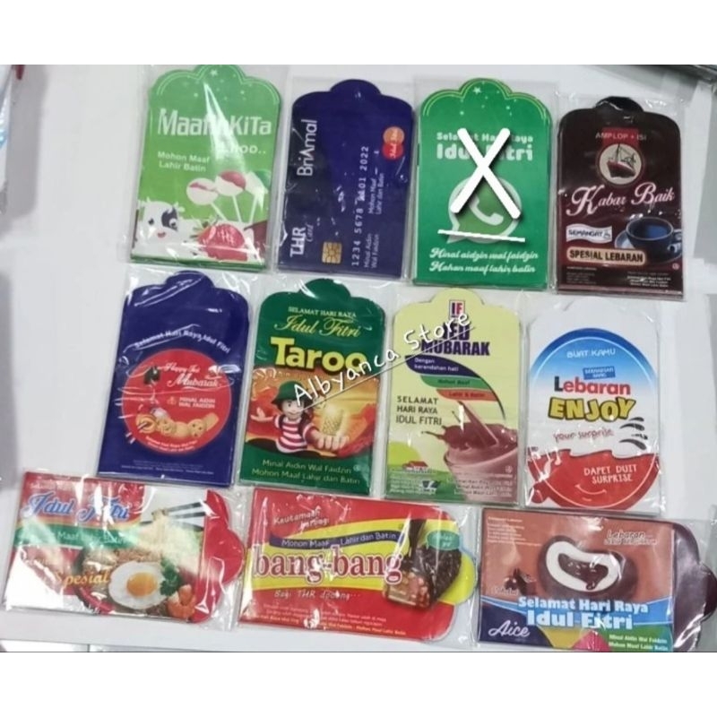 

1 pack isi 10pcs Amplop Lebaran 2024 Size 6.5x9.5 New Model Motif Snack