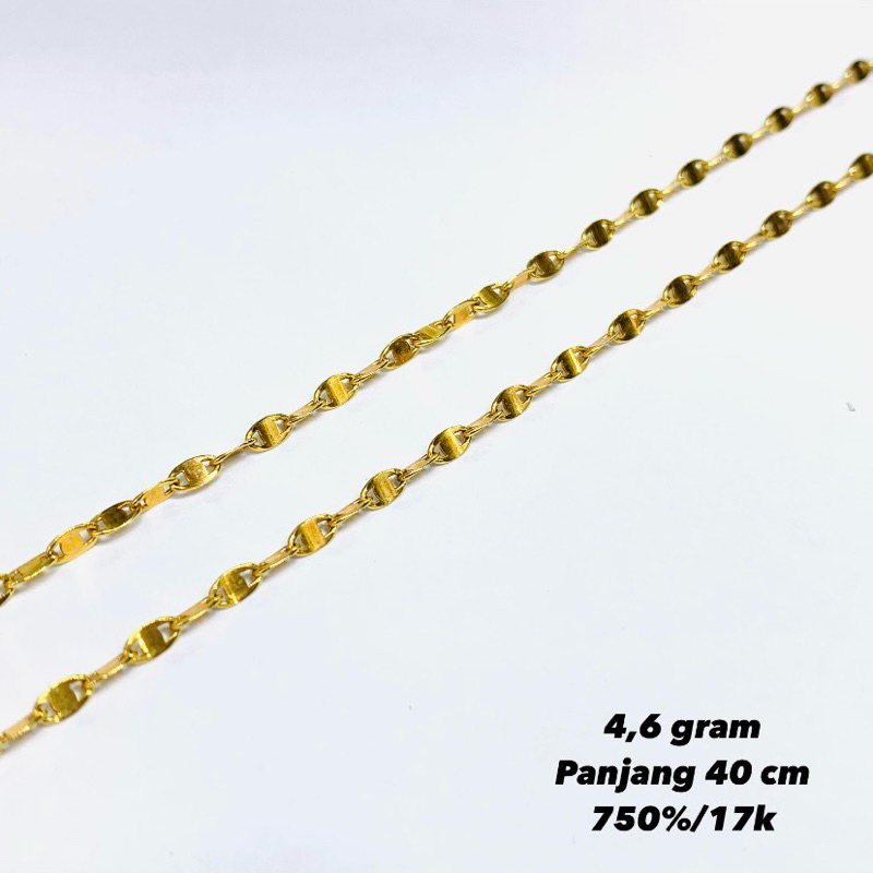 kalung rantai emas 750%/17k