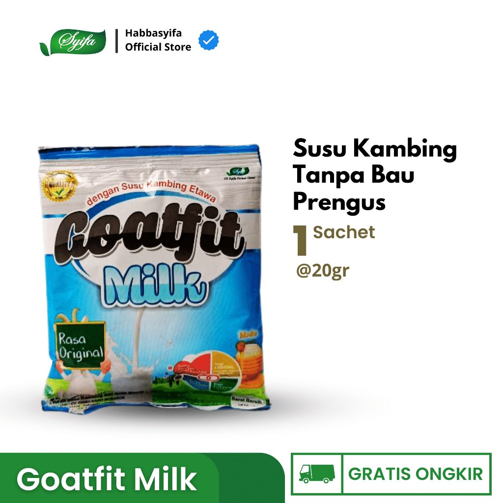 

Susu Kambing Etawa Goatfit | Goatfit Milk Sachet Rasa Original 1 Sachet