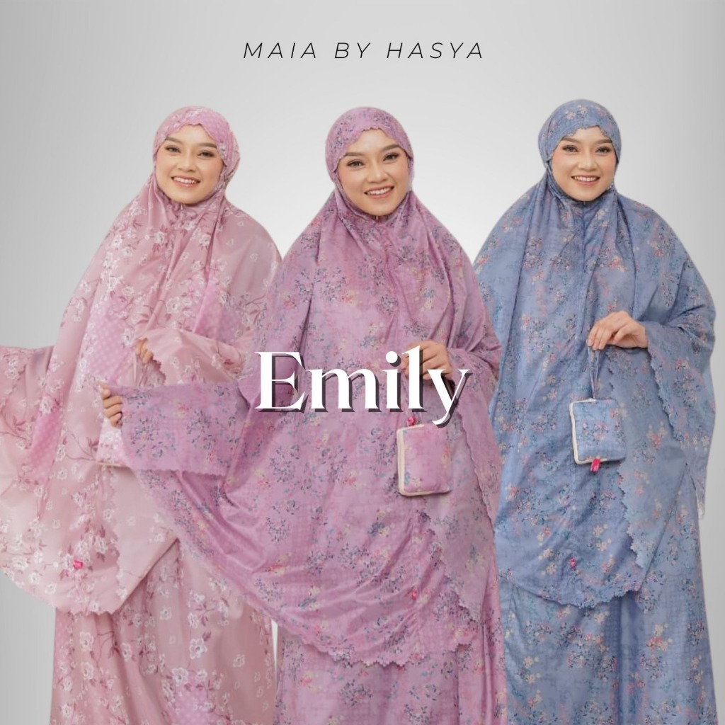 MAIA BY HASYA - Mukena Traveling Mini Pouch Emily Series - (Free Sajadah Muka dan Gantungan) - Resle