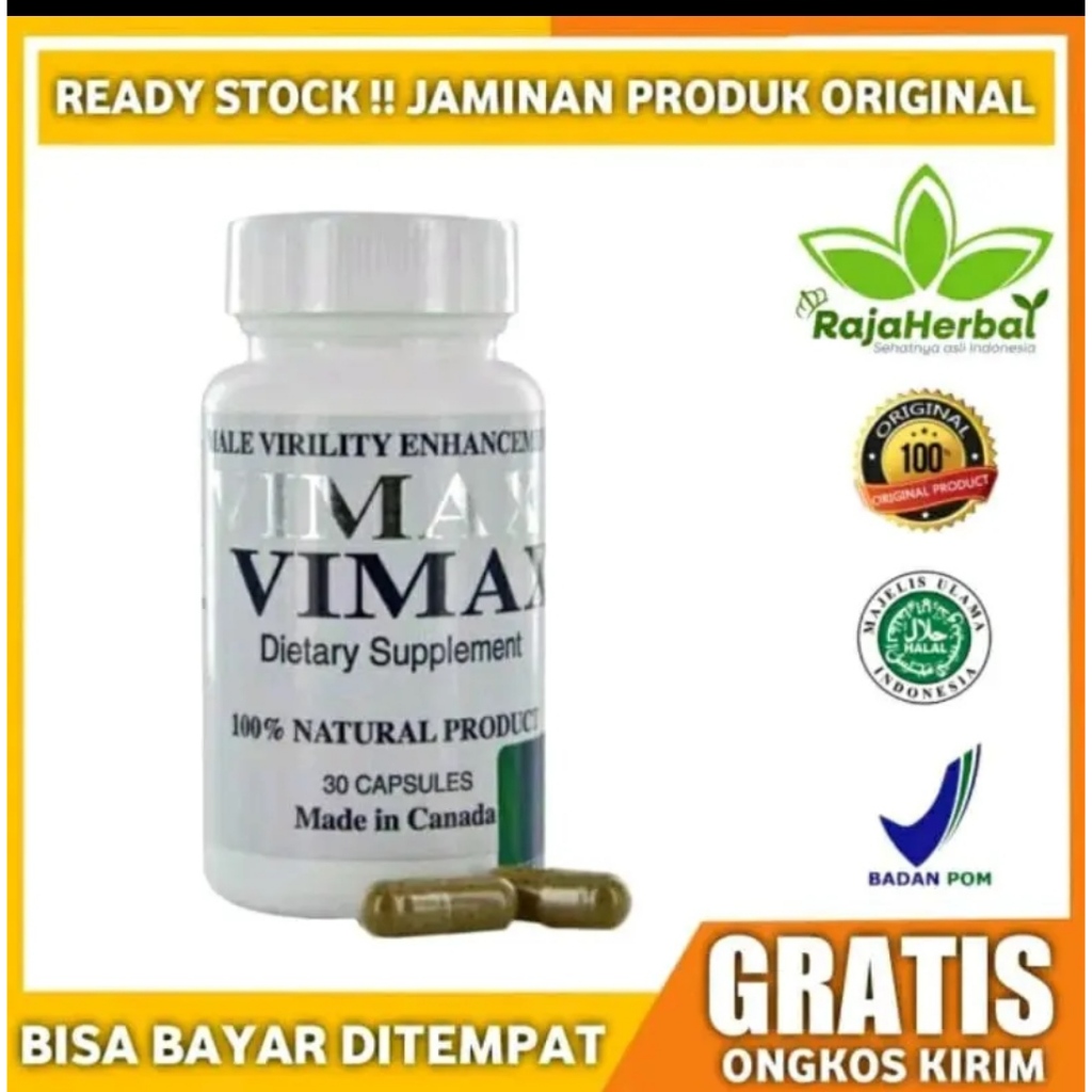 Diskon Besar Besaran Vimax kapsul canada asli original 100% bpom kuat tahan lama kejantanan pria