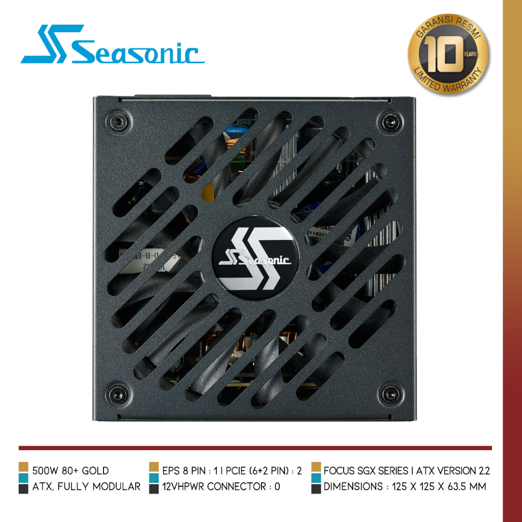 SEASONIC FOCUS SGX-500 | PSU 500W 80+ Gold Fully Modular SFX-L