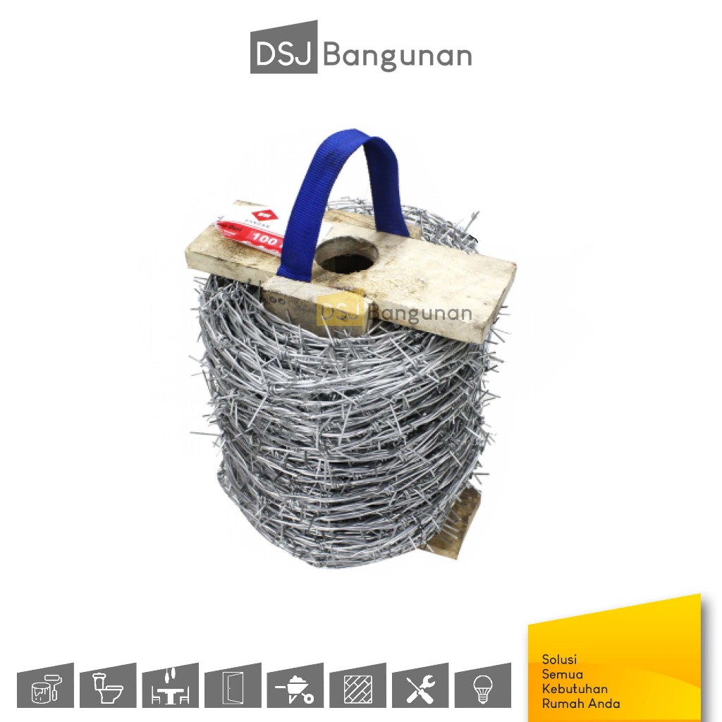 Kawat Duri 100 Meter Kawat Duri Galvanis BW Bandar