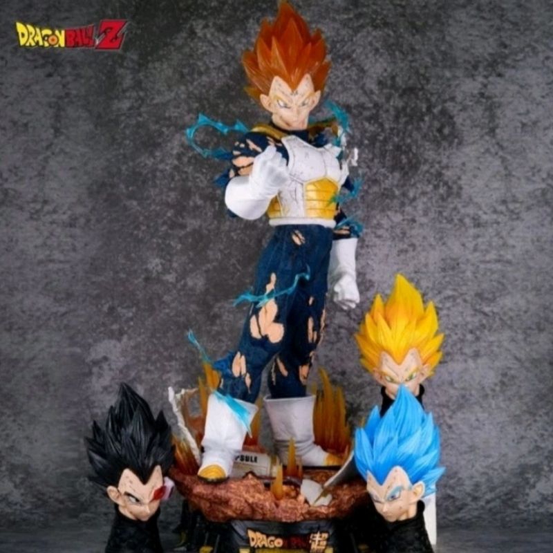 Action Figure Dragon Ball Vegeta 4 kepala LX studio + Led