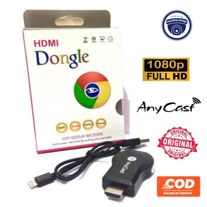 ART V25J ORIGINAL Dongle HDMI anycast wifi reciever Alat menampilkan hape ke Layar TV LCD LAPTOP PC 
