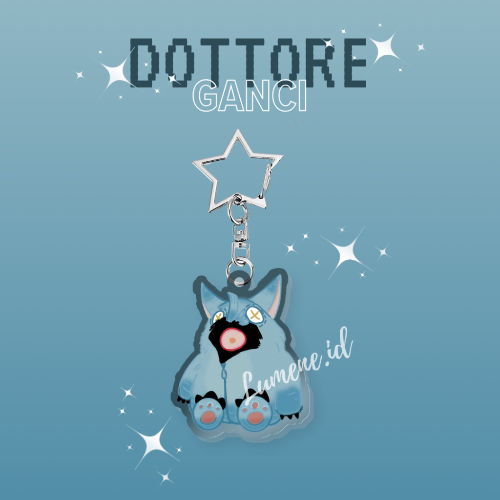 Gantungan Kunci Akrilik Dottore/Acrylic Keychain | Fluff Dottore | 2 Sisi 3 mm | Genshin Impact