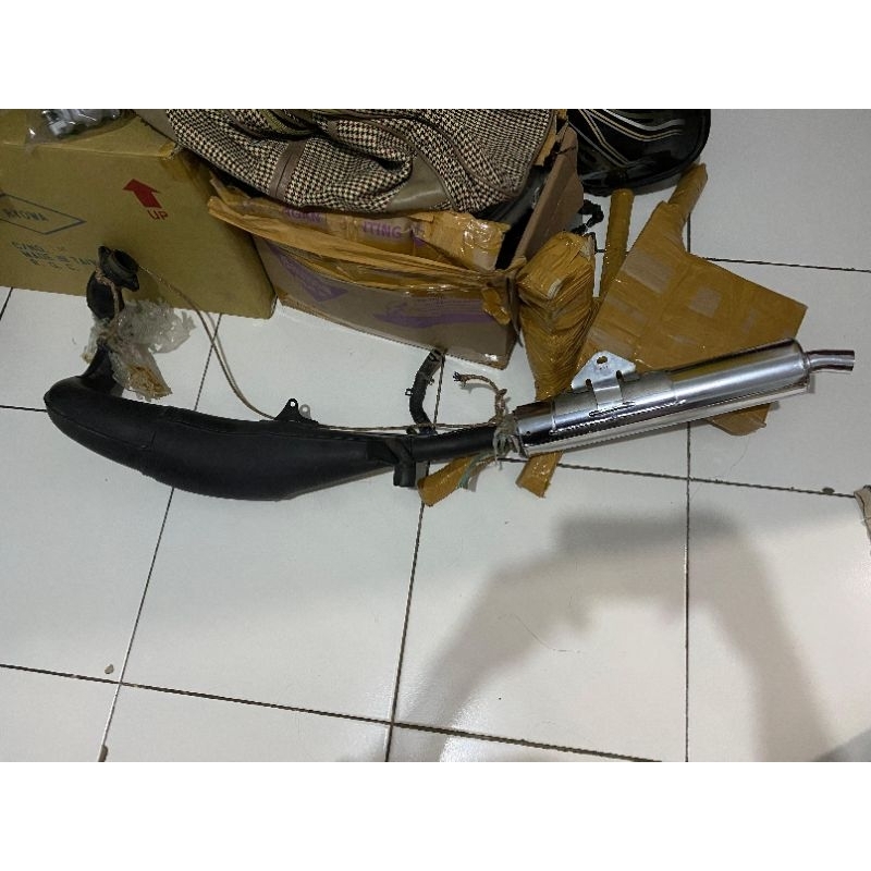 KNALPOT STANDAR KAWASAKI NINJA 150 R SS ORIGINAL COPOTAN