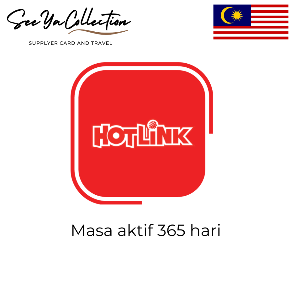 Kartu Perdana Malaysia - Maxis/Hotlink - Masa Aktif 365 hari