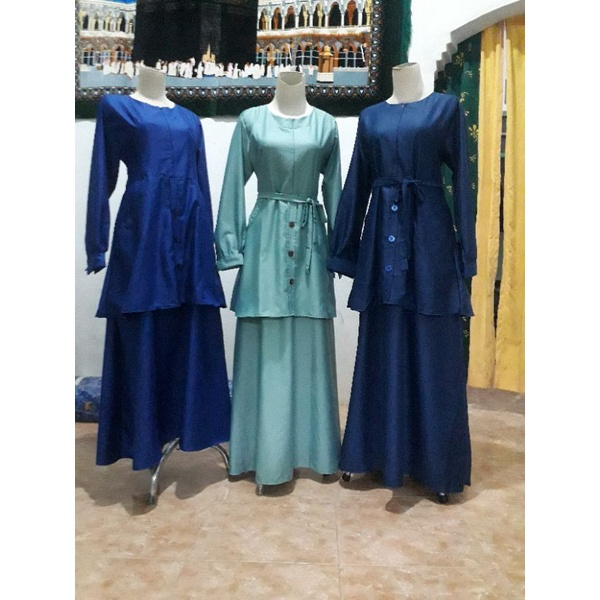 Gamis kerja IGTKI biru bca dan two piece wardah