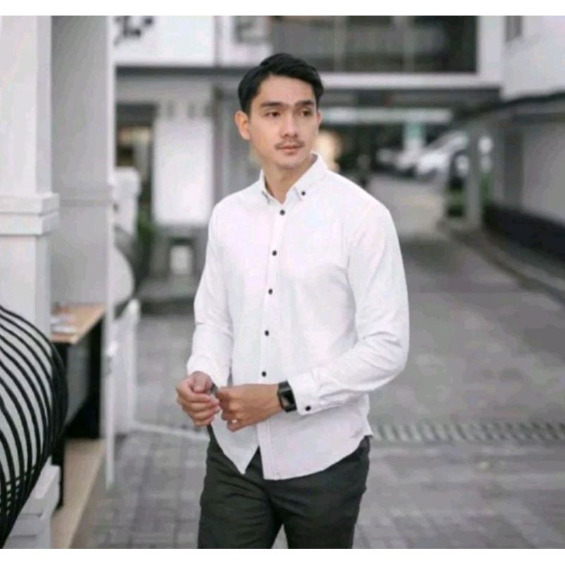 Kemeja putih pria Kemeja putih pria lengan panjang Kemeja putih lengan panjang Kemeja polos putih pr