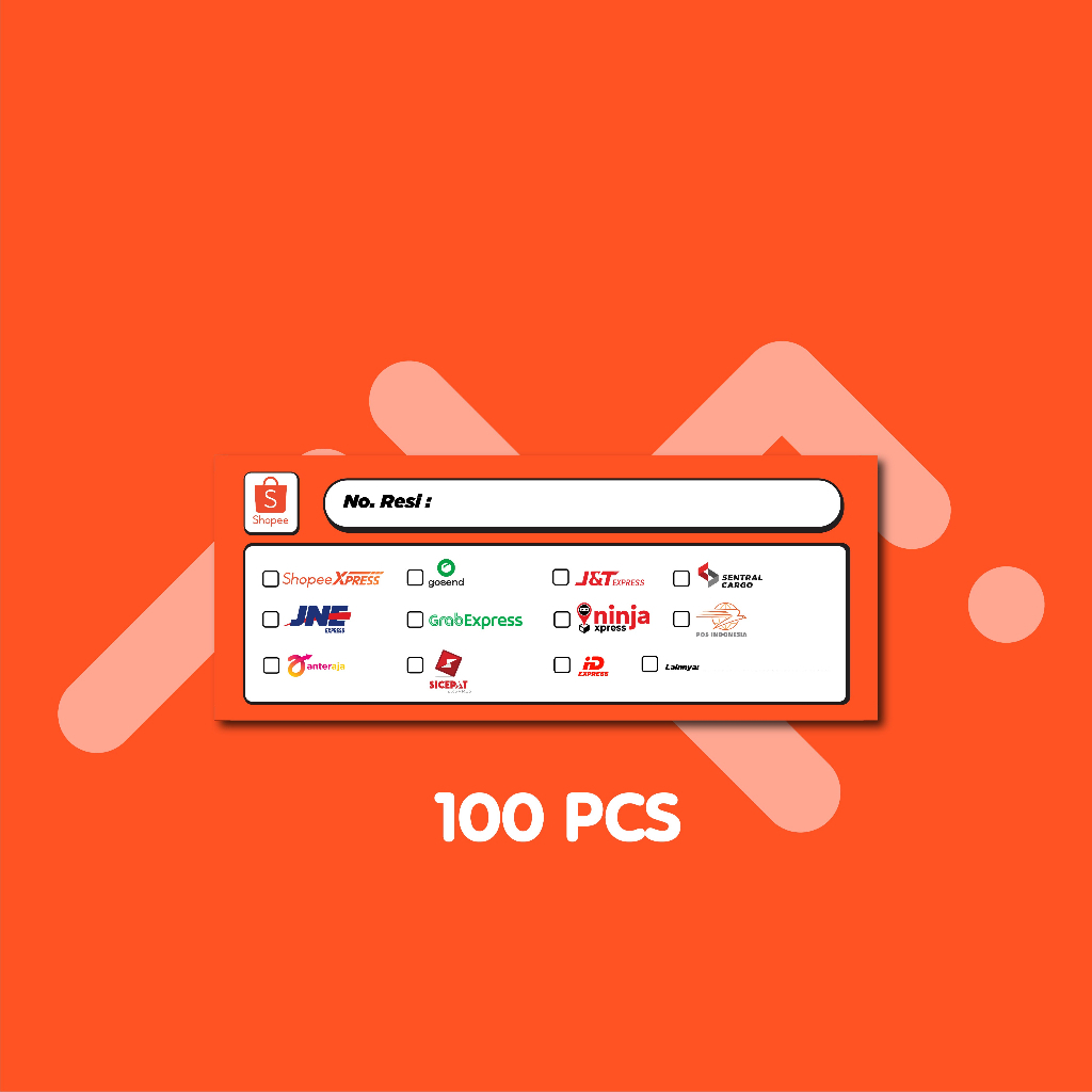 

[termurah label resi 100 PCS] Sticker Resi | Label Pengiriman | Stiker Resi Murah | Stiker Murah | Sticker Resi Pengiriman Shopee Murah