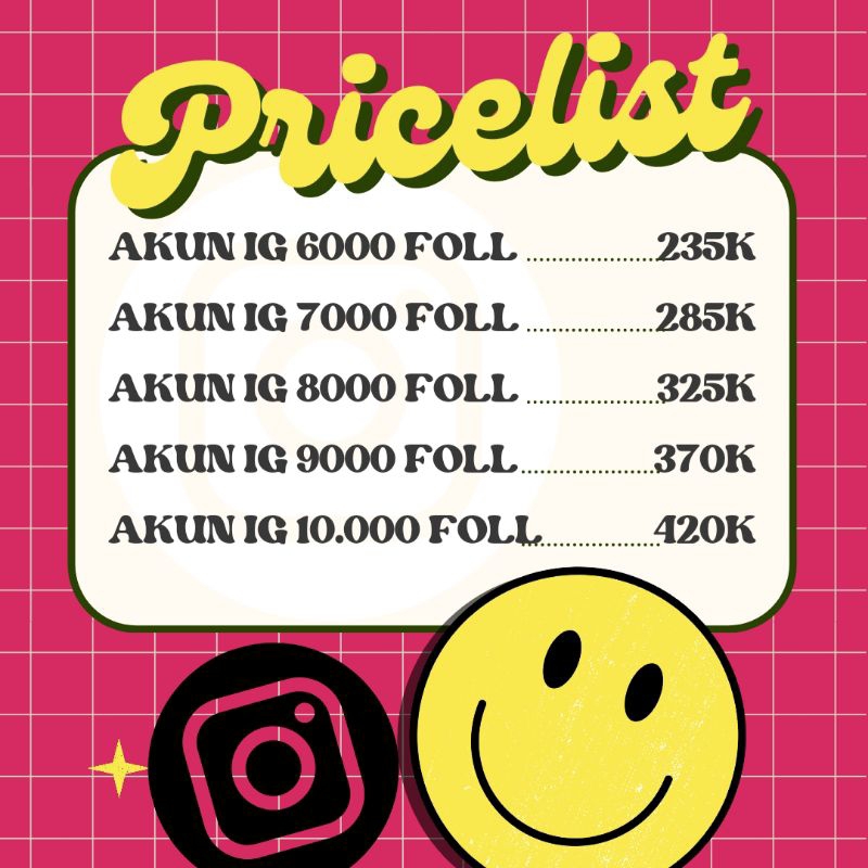 PROMOOO Akun Instagram 5000+ Followers Reall No Bot