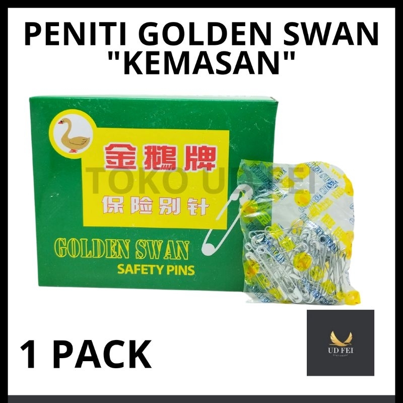 (1 PACK) Peniti Golden Swan/ Peniti Silver/ Peniti renteng/ Peniti kemasan