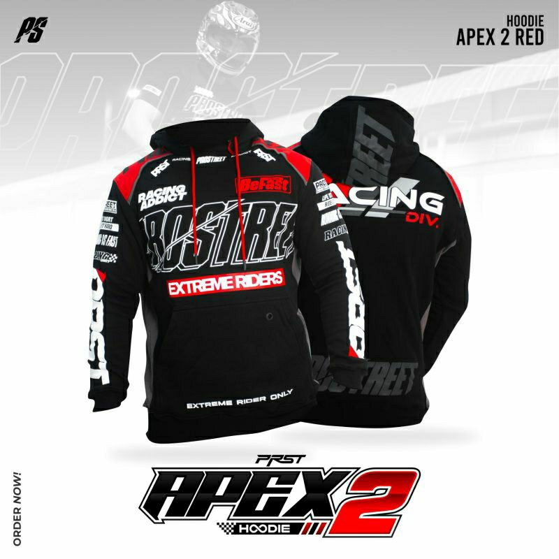 Hoodie Motor Prostreet Apex Red V2