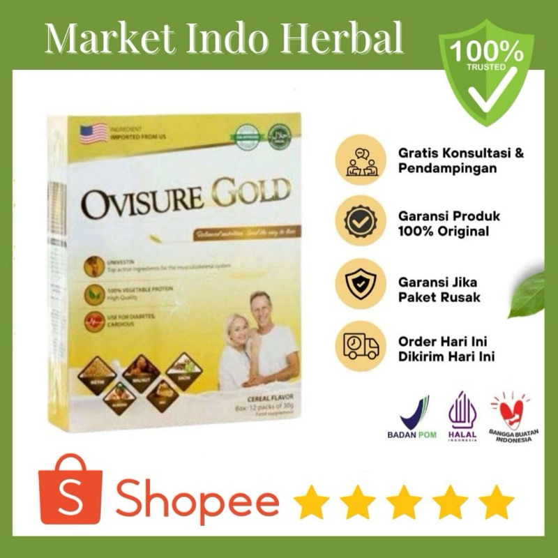 

OVISURE GOLD Susu USA 100% Original Susu Untuk Tulang Dan Sendi Isi 12 Sachet