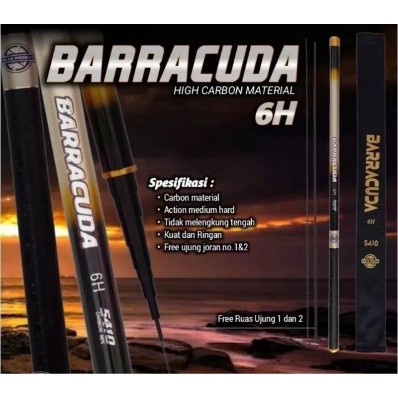 TEGEK STELLA BARRACUDA 270/360/450 MEDIUM CARBON FREE UJUNG 1-2