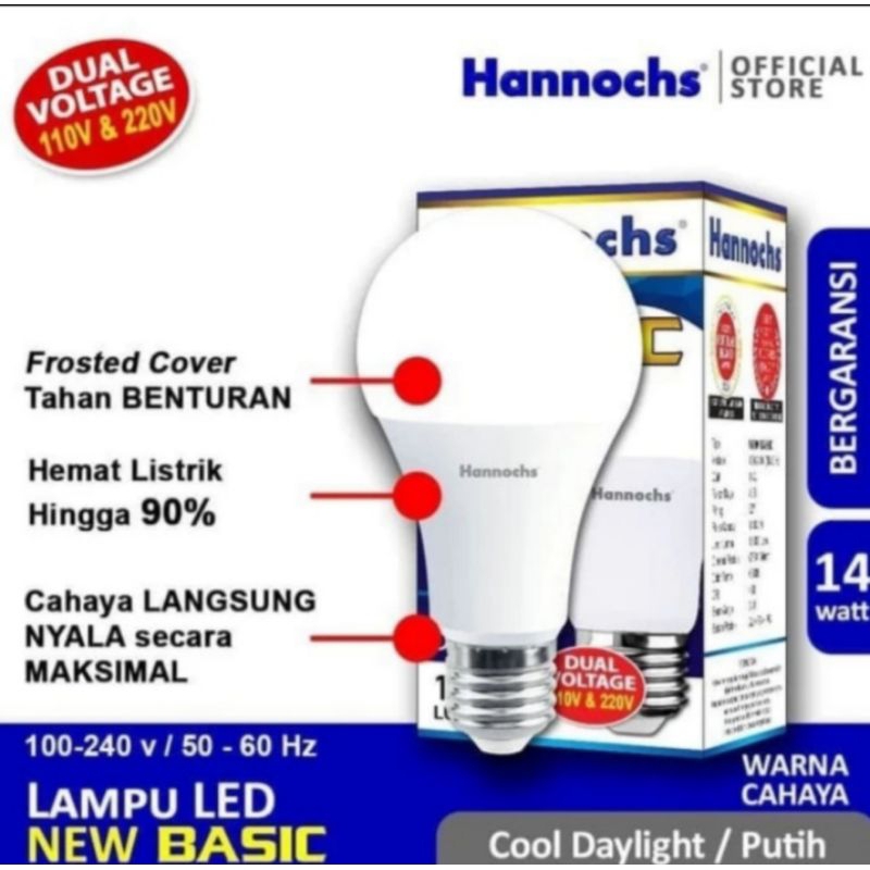 Lampu LED Bohlam LED HANNOCHS BASIC 14 Watt