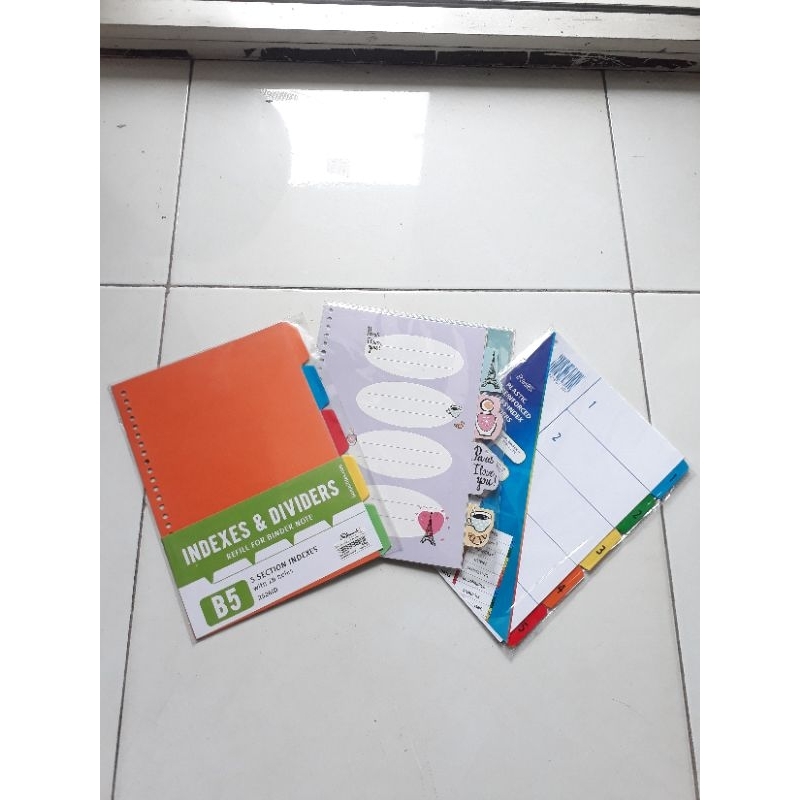 

DIVIDER B5 (PEMBATAS LOOSE LEAF/PEMBATAS BINDER)