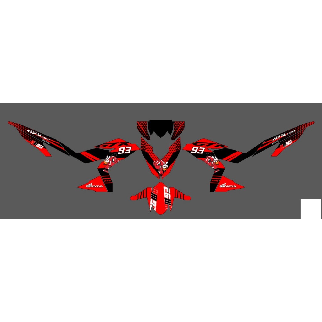 DECAL STIKER MOTOR SUPRA GTR CUSTOM DESAIN