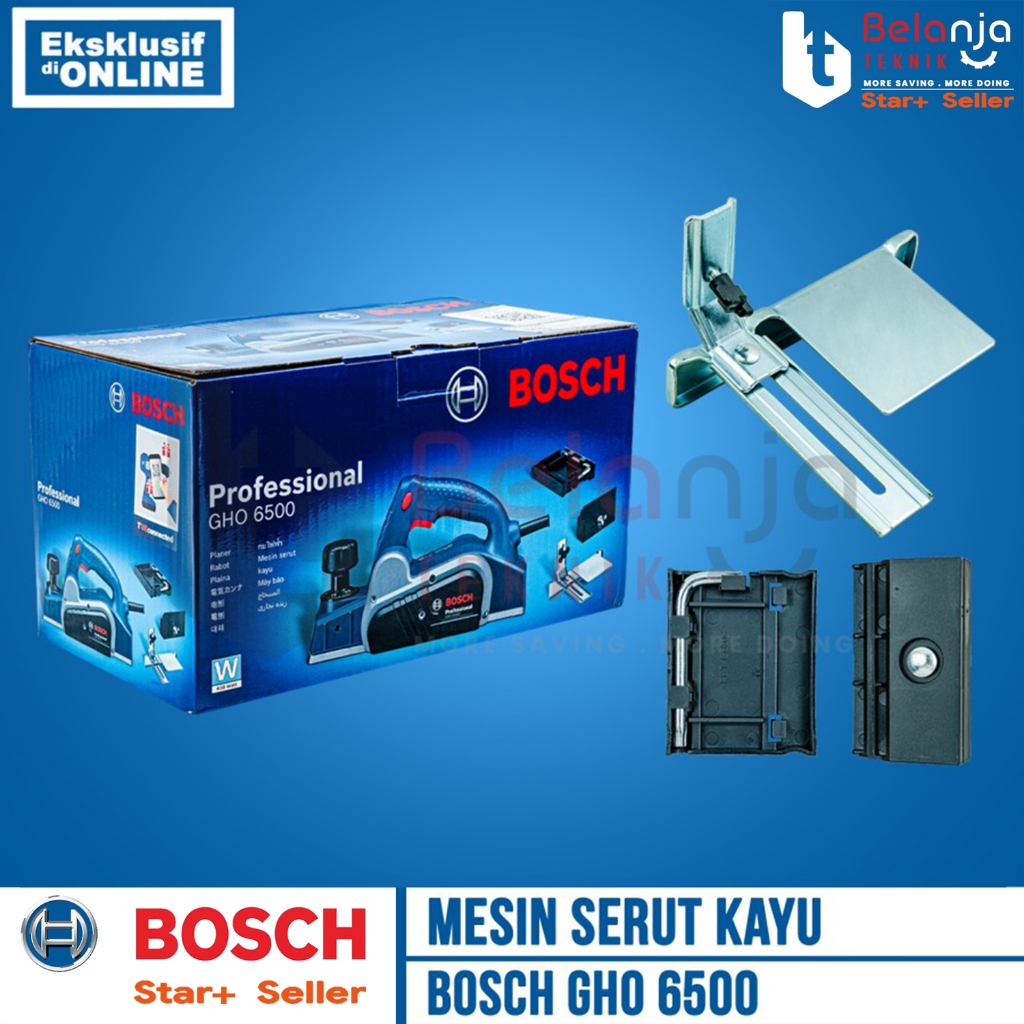 Mesin Serut Kayu Ketam BOSCH GHO 6500 Planner Blade Mesin Sugu Listrik 650 Watt GHO6500