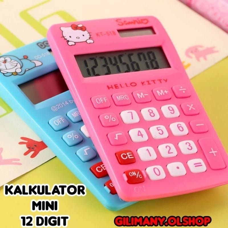 kalkulator Karakter 12 Digit/kalkulator mini saku kantong ⭐GILIMANY.OLSHOP⭐