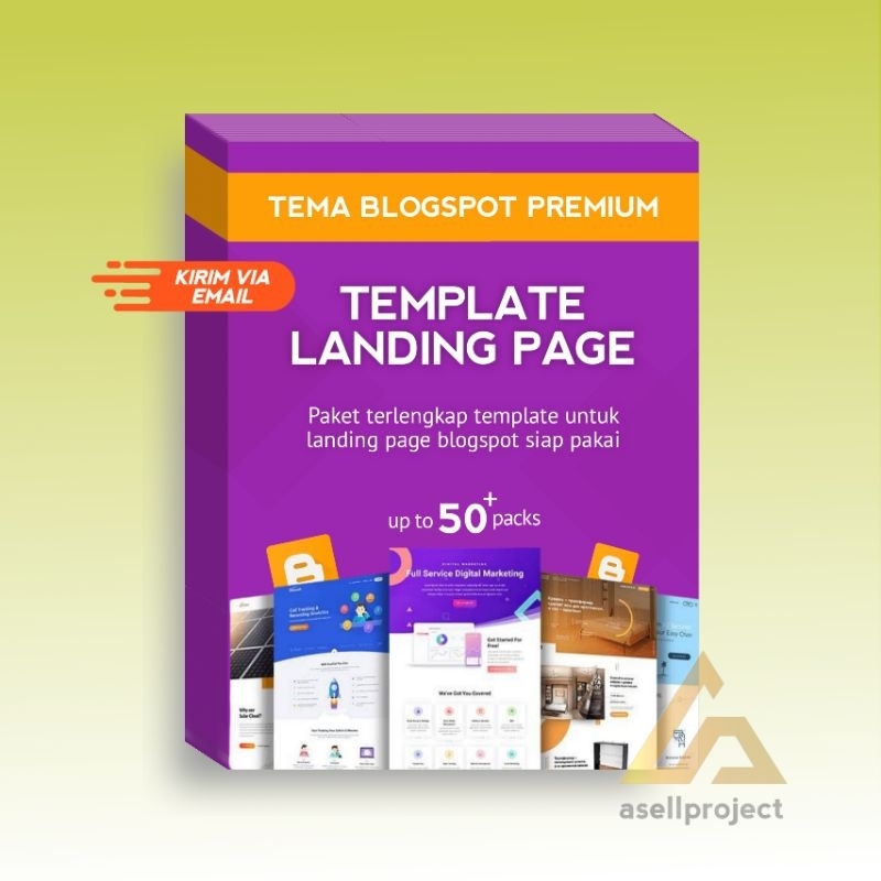 Landing Page Template Blogger Kit - 50pcs