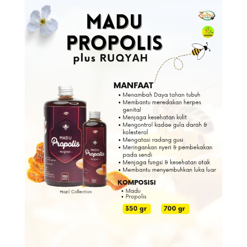 

((kemasan baru)) Madu Propolis Zeeida herbal 350 gram