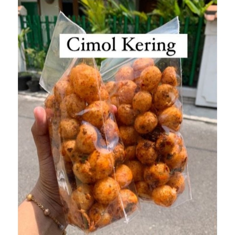

cemilan cimol kering asam manis pedas gurih dan lezat viral