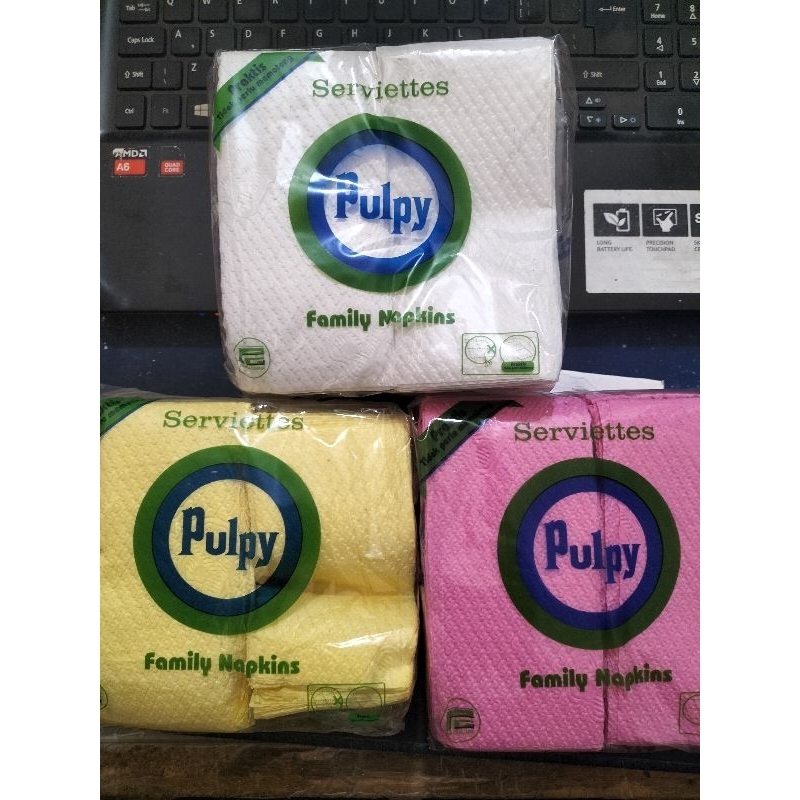TISSU PULPY ISI 70 LBR 2PLY TISSU BELAH LIPAT TENGAH TISSUE MAKAN TISU SENDOK
