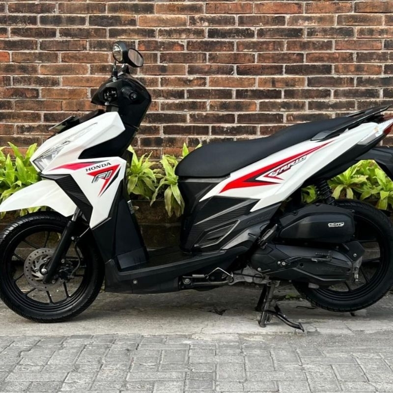 Striping lis sticker standar ORI honda vario techno 125 2015 putih stiker vario putih lis merah 2015