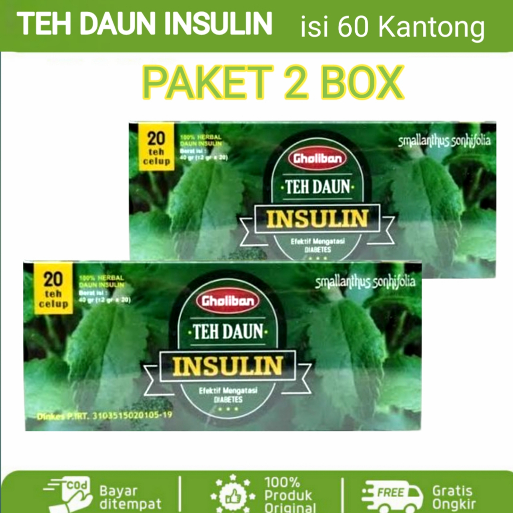 

[ PAKET 2 BOX ] Teh Celup Daun Insulin Gholiban