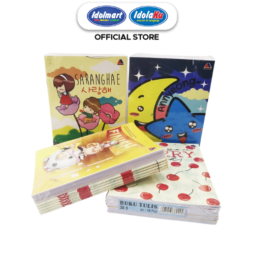 

IDOLMART Buku Tulis Kwarto SEGITIGA isi 38 Lembar - 1 Pak isi 10 Buku Kuarto