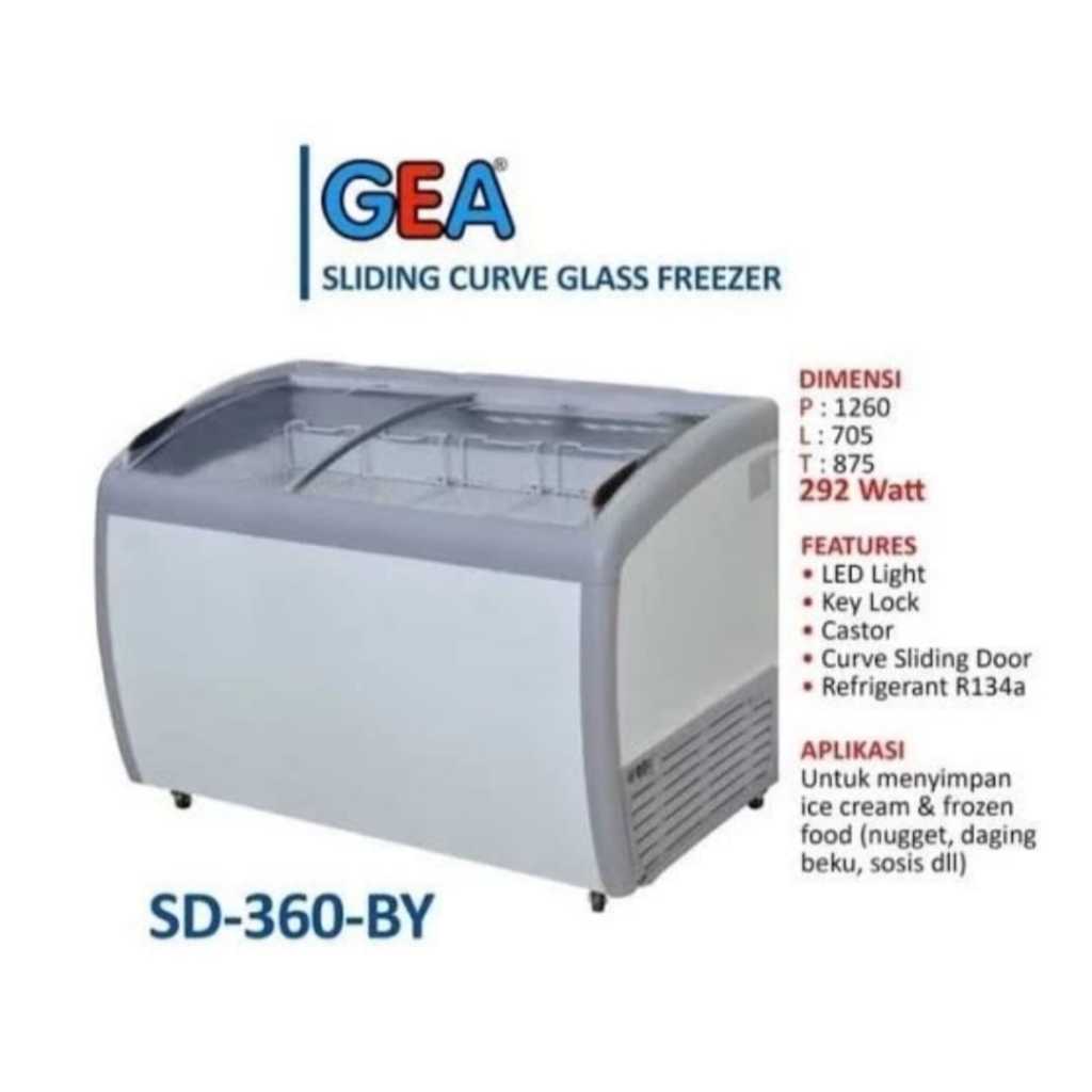 MONSTAR - KULKAS FREEZER GEA SD-360BY SLIDING CURVE GLASS- SECOND