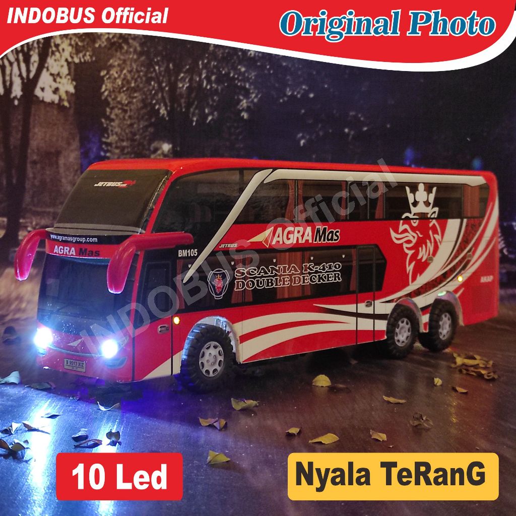 INDOBUS Miniatur Bus Bis  AGRA MAS Double Decker