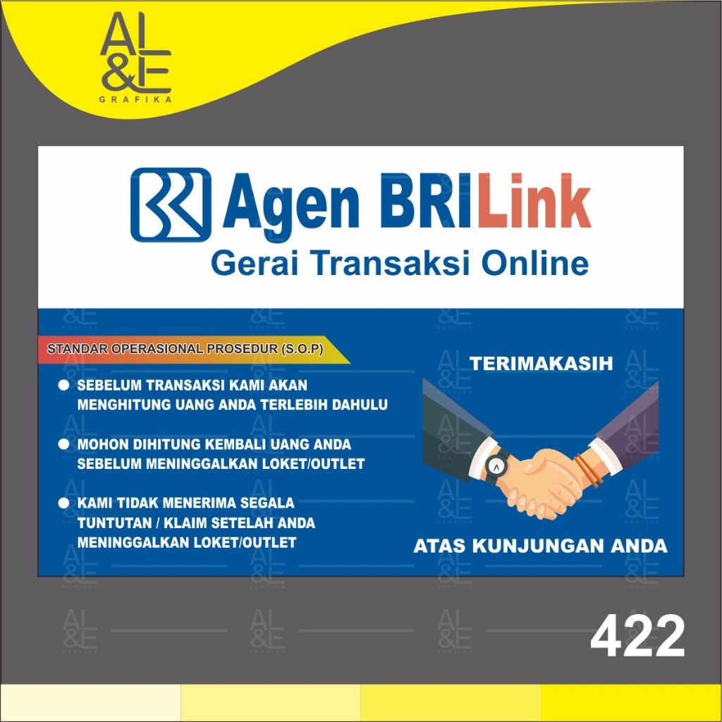 

422 - STIKER AGEN BRI LINK - VINYL STIKER RITRAMA INDOOR