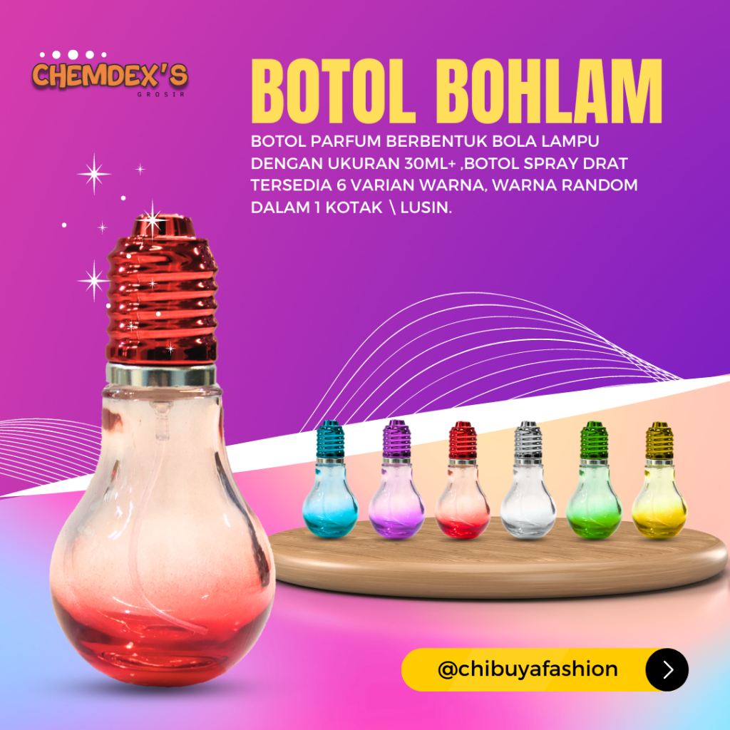 Botol Parfum 30 ml pijar warna // DRAT || BOTOL PARFUM 30ml || botol drat//PERLUSIN