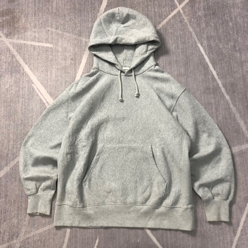 GU GREY BLANK HOODIE