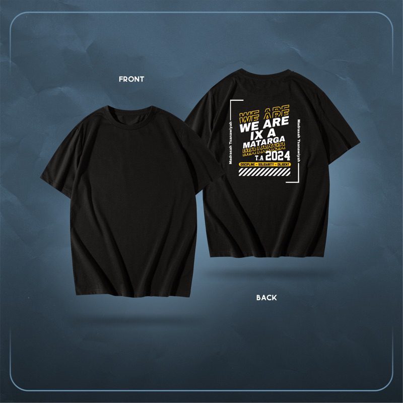 KAOS KELAS CUSTOM BELAKANG DESAIN SEKOLAHAN DAN KELAS