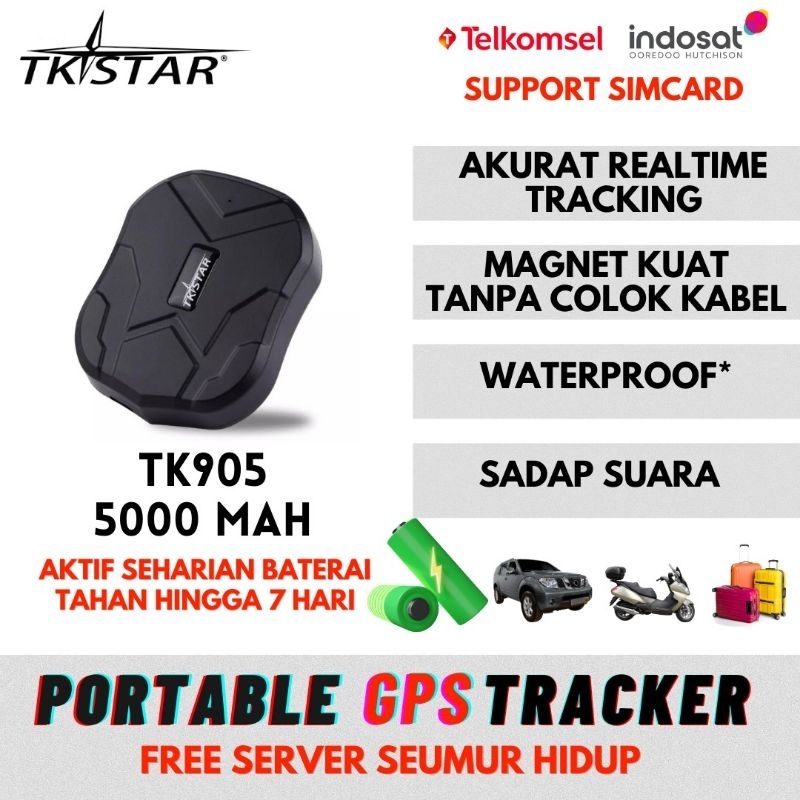 GPS TRACKER GPS PORTABLE TKSTAR GPS SAPI MOBIL MOTOR ANTI MALING JARAK JAUH