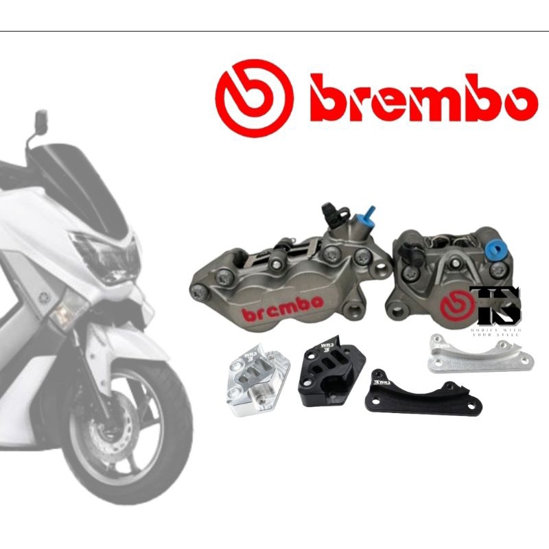 Kaliper 4 Piston 2 Piston Brembo Nmax Old // Kaliper 4p 2P Brembo Nmax 2015-2019 // PNP Nmax Set Bra