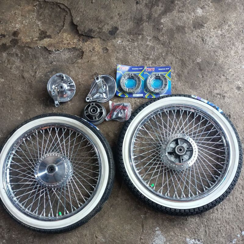 Roda Motor Jari-jari seribu untuk motor Astrea star. Astrea 800. C70,grand prima...Velg Besi DiD Bar