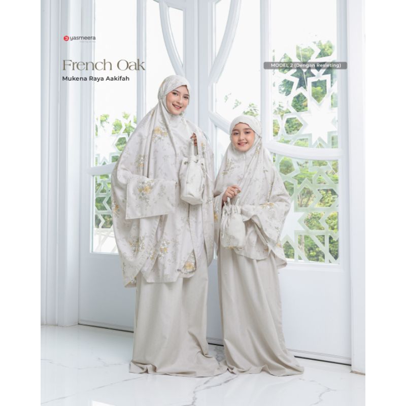Mukena Raya Aakifah Model 2 Dengan Resleting by Yasmeera | Mukena Yasmeera | Mukena Anak | Mukena Ba