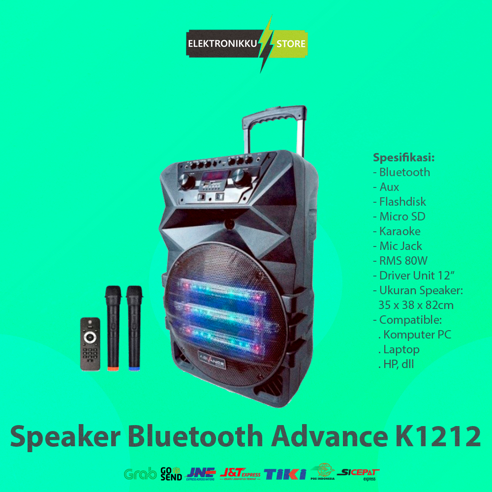 Speaker Advance K1212 Bluetooth Aktif Komputer PC Laptop HP Karaoke