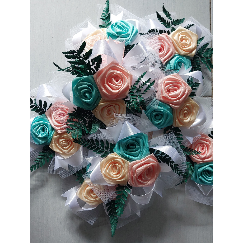 hiasan bunga hantaran seserahan hampers (putih kombinasi)