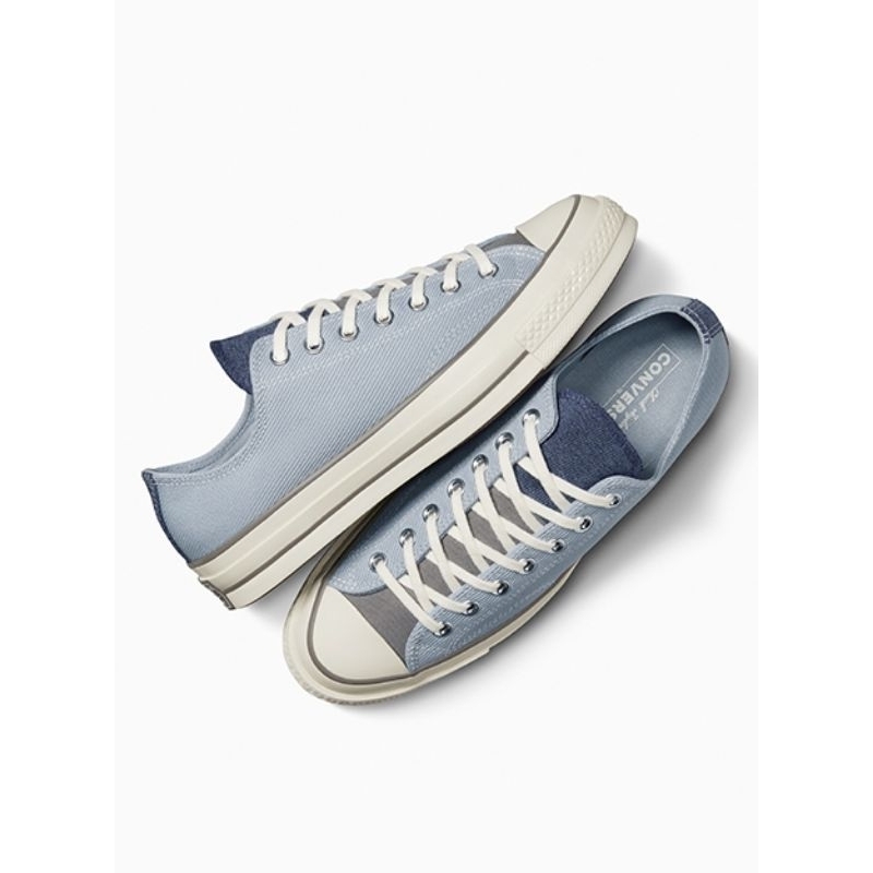 Converse Chuck 70 Crafted Patchwork Heirloom Silver Blue Egret (A04510C) ORIGINAL RESMI