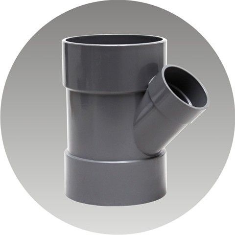 Y Branch 4" x 3" Rucika D Tee Y 45 Rucika