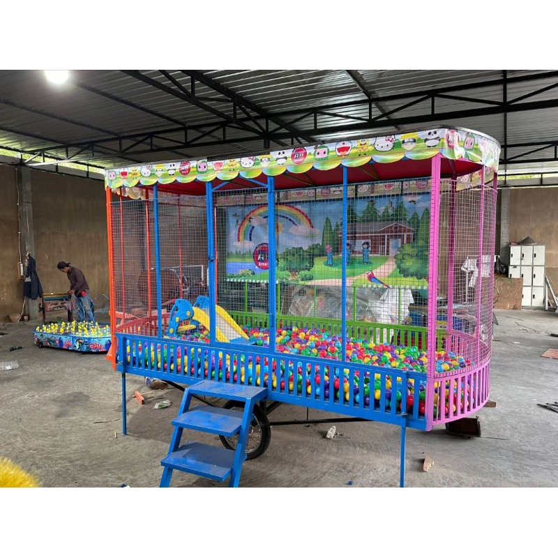 MANDI BOLA JUMBO TARIK MOTOR|Mainan Pasar Malam|Mainan Rental Usaha|Mainan Anak|Mainan Viral