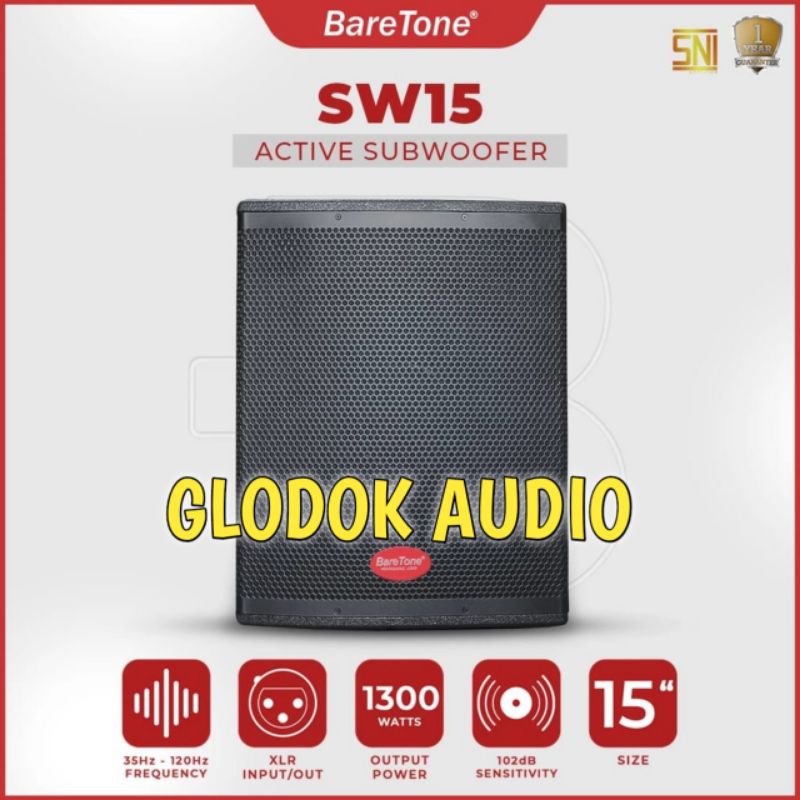 Speaker Subwoofer Aktif Baretone Sw15 Original Subwoofer 15inch Garansi resmi