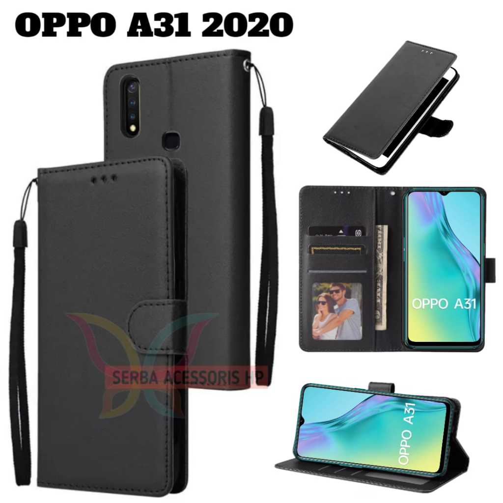 Case dompet OPPO A31 2020 flip dompet Kulit mewah sampul slot kartu
